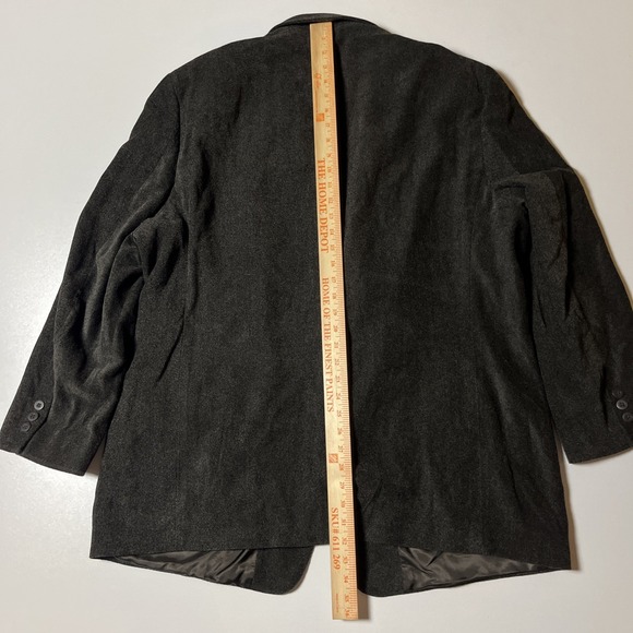 Austin Reed Pure New Wool Blazer 50R Charcoal Sport Coat Soft Union Made Jacket - Picture 6 of 11